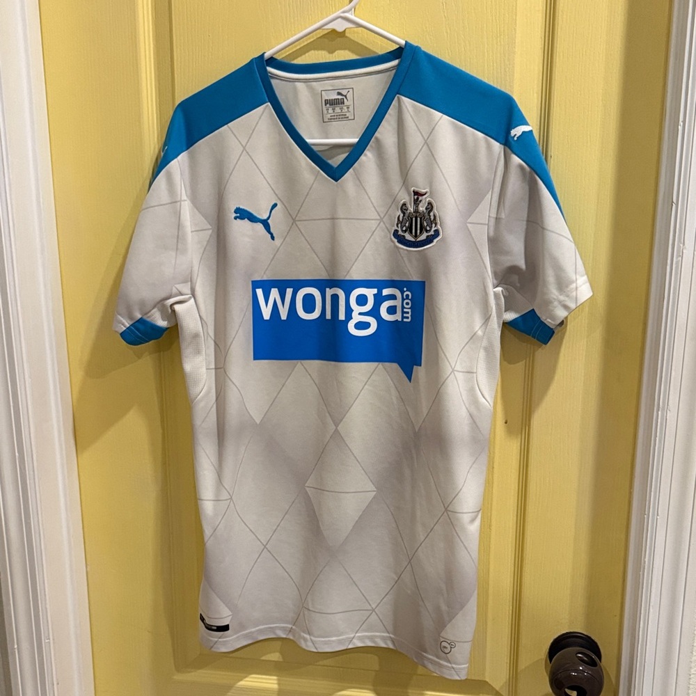 Puma White and Bright Blue Newcastle Away Jersey